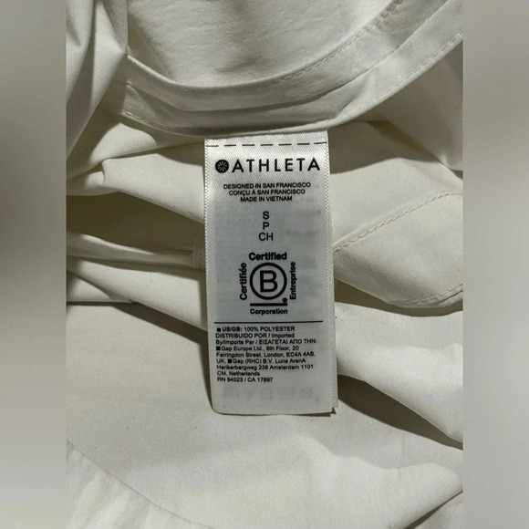 ATHLETA Performance Poplin Dress Small | White #601542 Has Pockets! - Picture 4 of 8